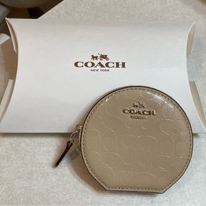 Coach leather coin pouch